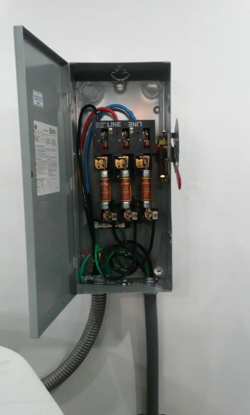 Three-phase disconnect switch installed for Electrical Wiring & Rewiring in Fairlawn